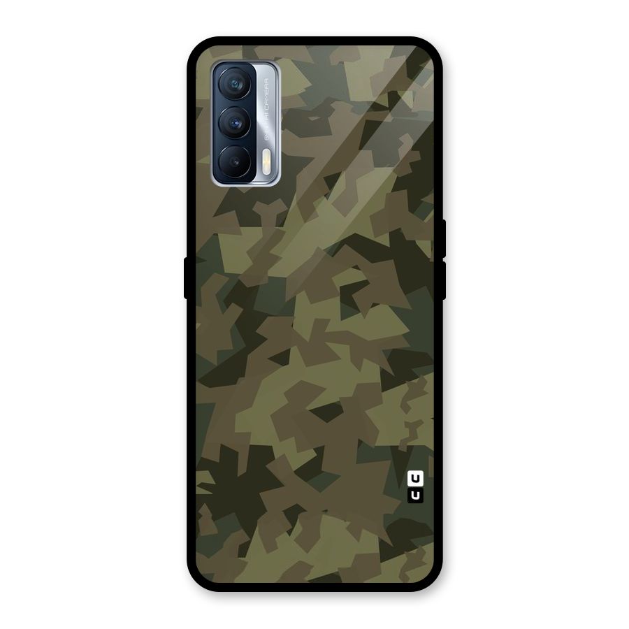 Army Abstract Glass Back Case for Realme X7