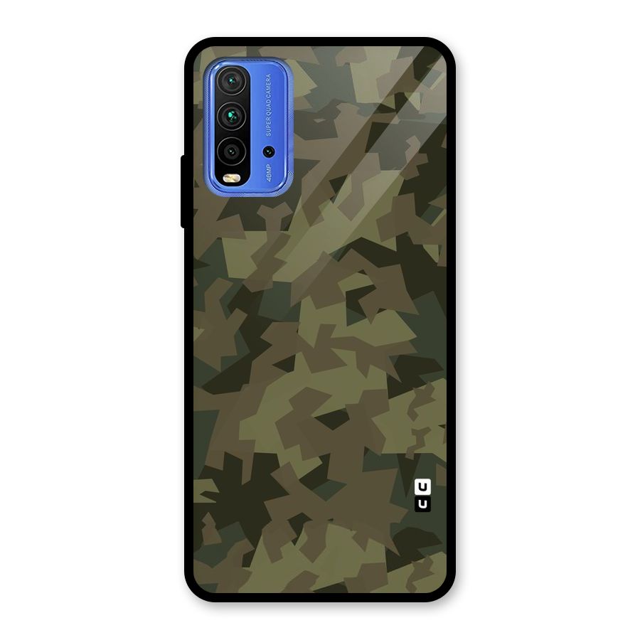 Army Abstract Glass Back Case for Redmi 9 Power