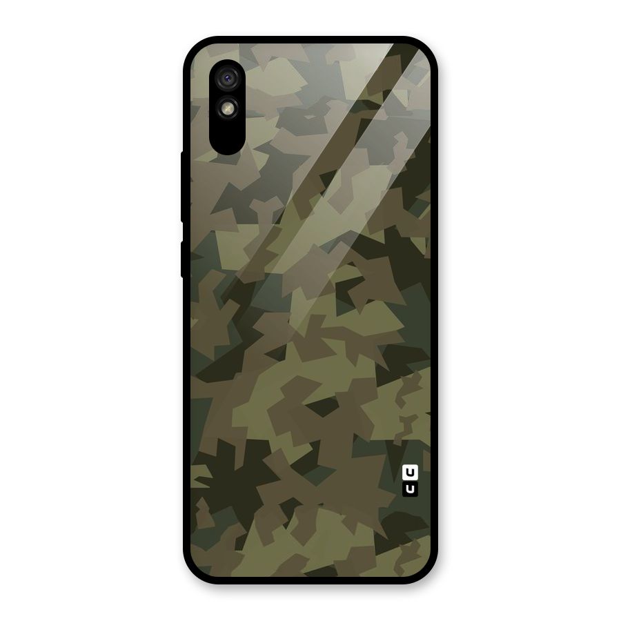 Army Abstract Glass Back Case for Redmi 9i