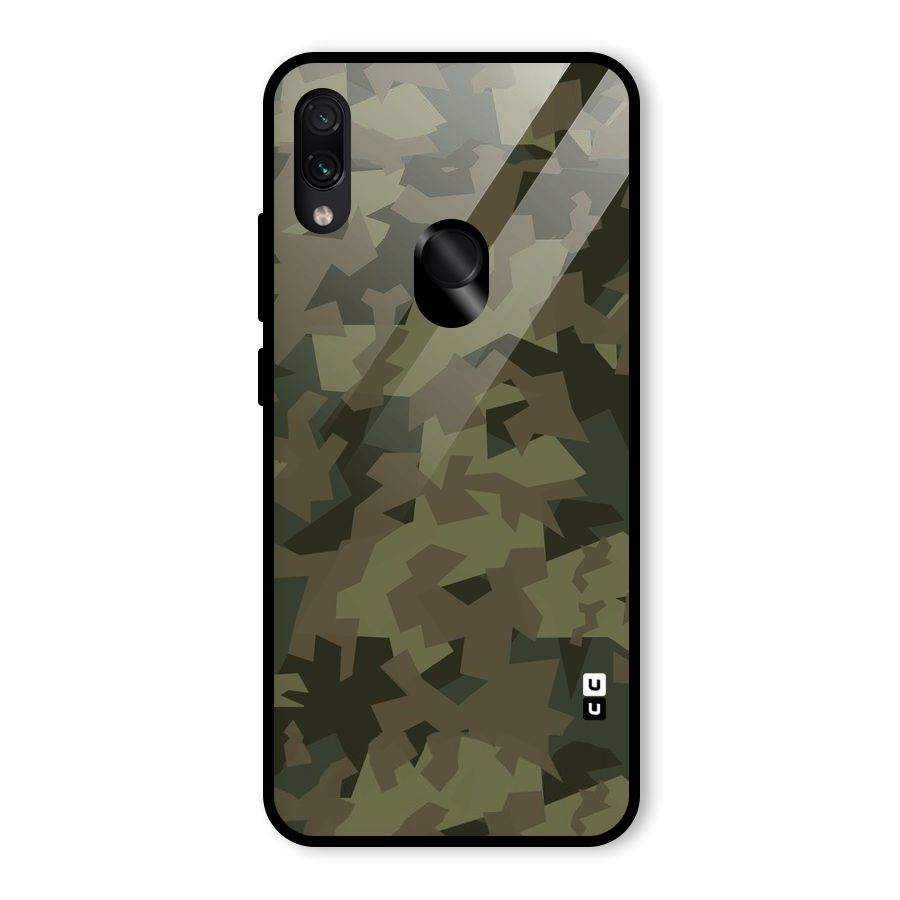 Army Abstract Glass Back Case for Redmi Note 7 Pro