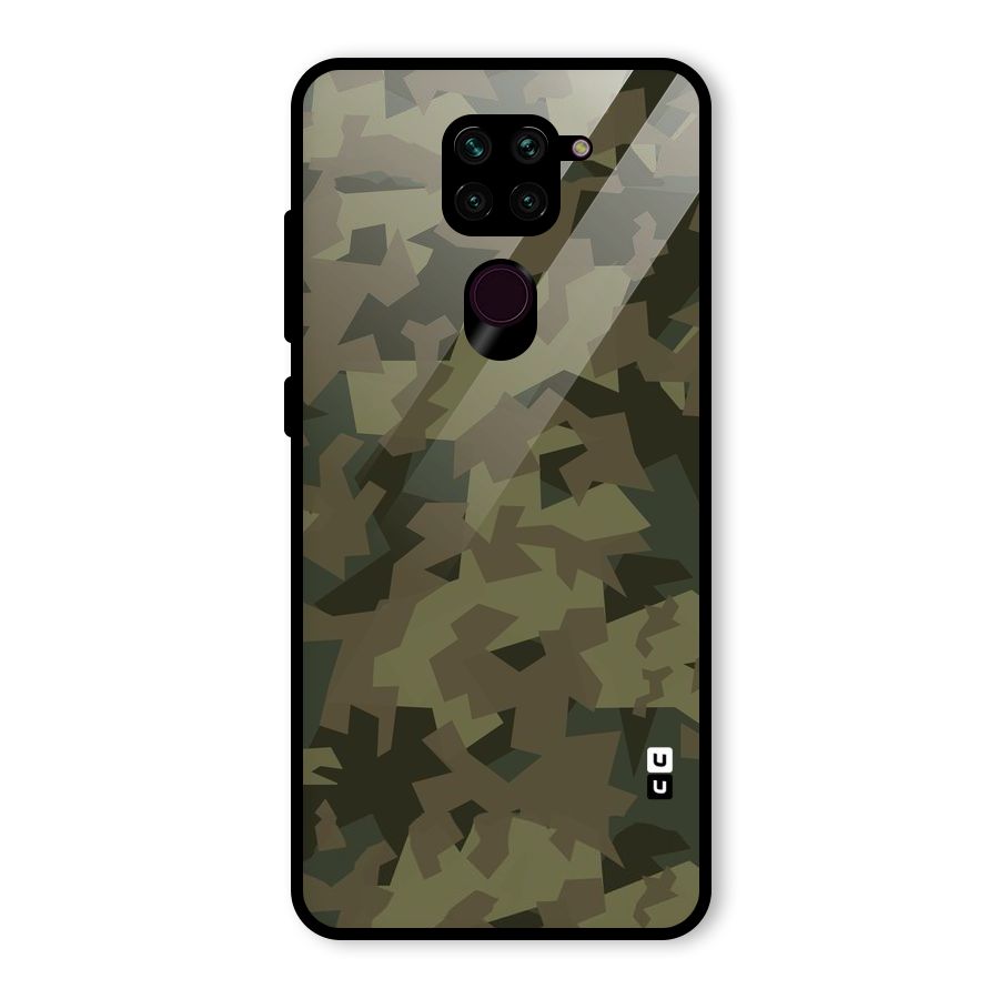 Army Abstract Glass Back Case for Redmi Note 9