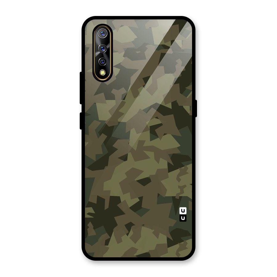Army Abstract Glass Back Case for Vivo S1