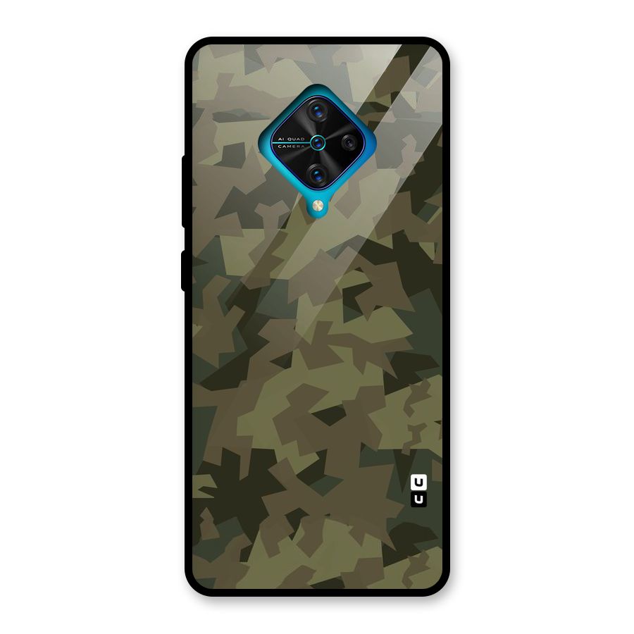 Army Abstract Glass Back Case for Vivo S1 Pro