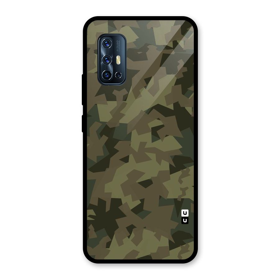 Army Abstract Glass Back Case for Vivo V17