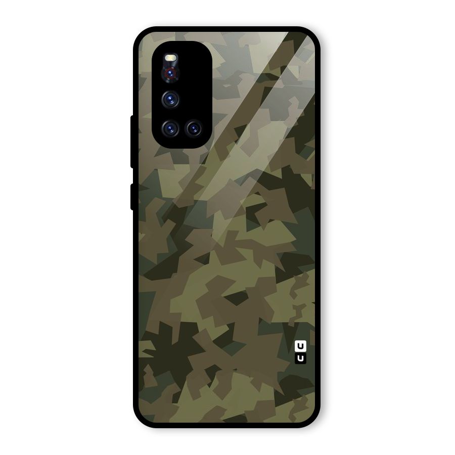 Army Abstract Glass Back Case for Vivo V19