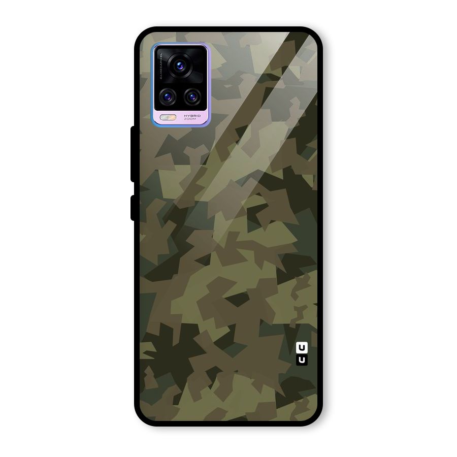 Army Abstract Glass Back Case for Vivo V20 Pro