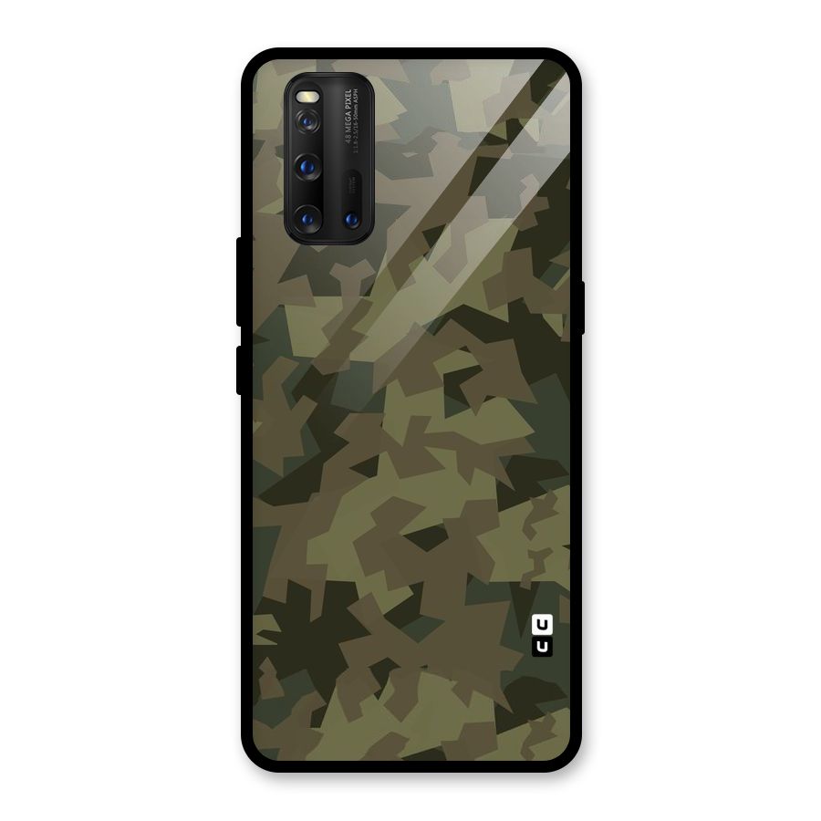 Army Abstract Glass Back Case for Vivo iQOO 3