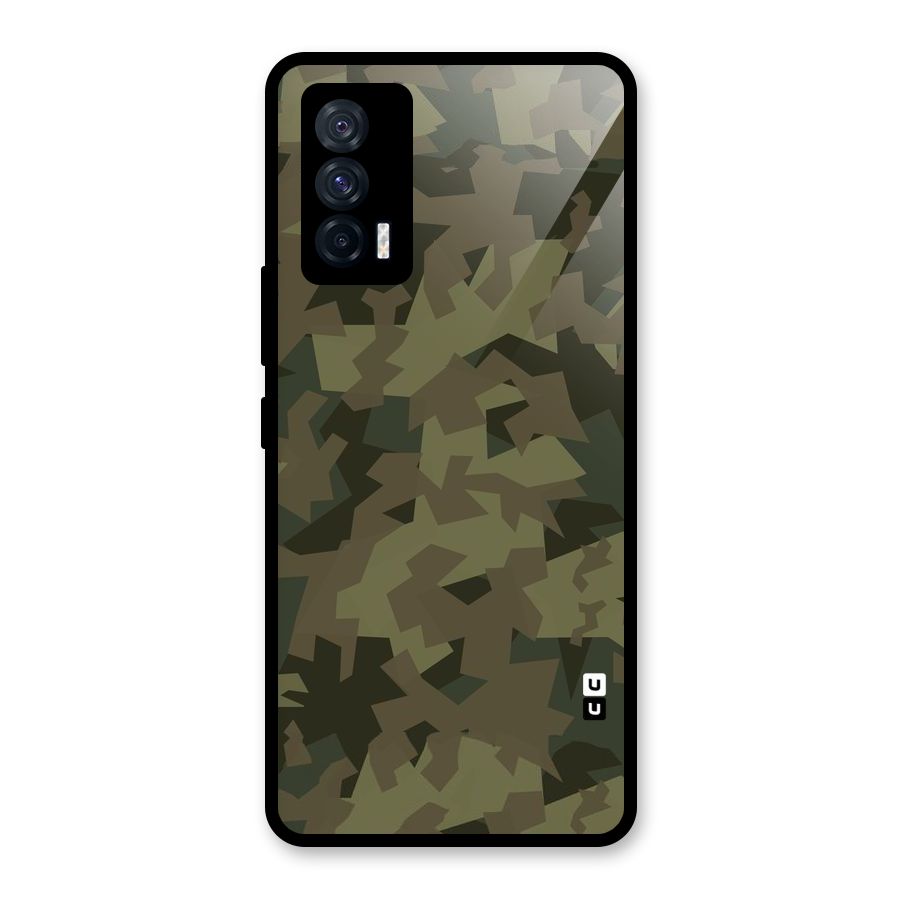 Army Abstract Glass Back Case for Vivo iQOO 7 5G