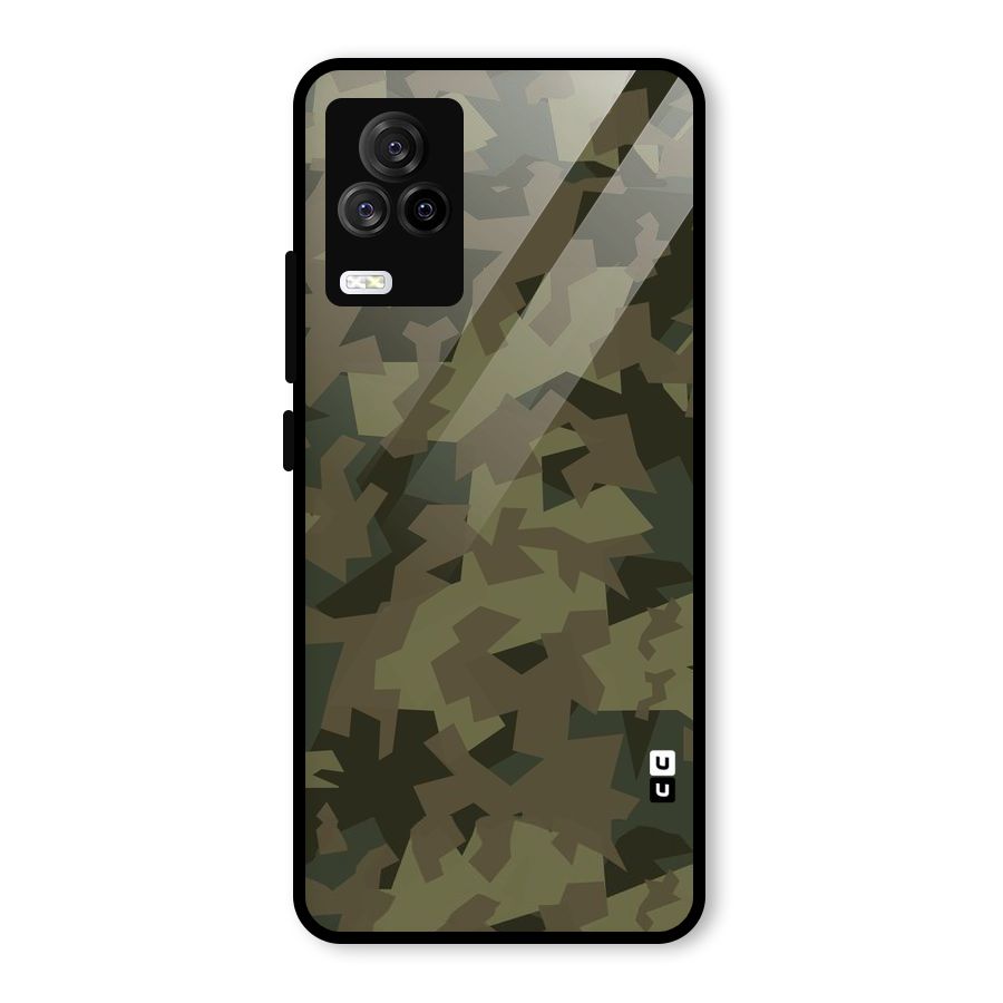 Army Abstract Glass Back Case for Vivo iQOO 7 Legend 5G