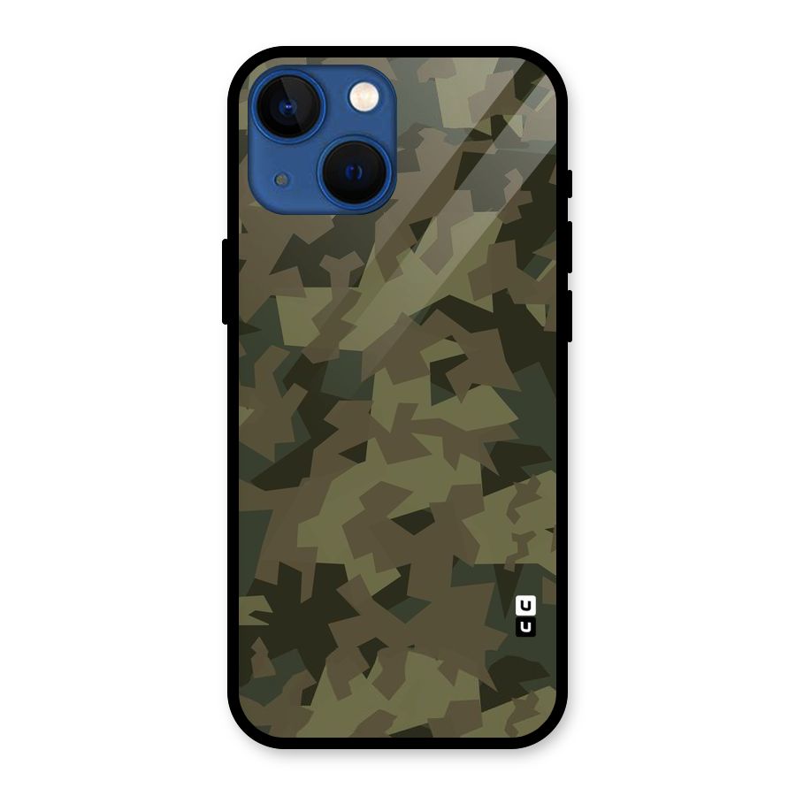 Army Abstract Glass Back Case for iPhone 13 Mini