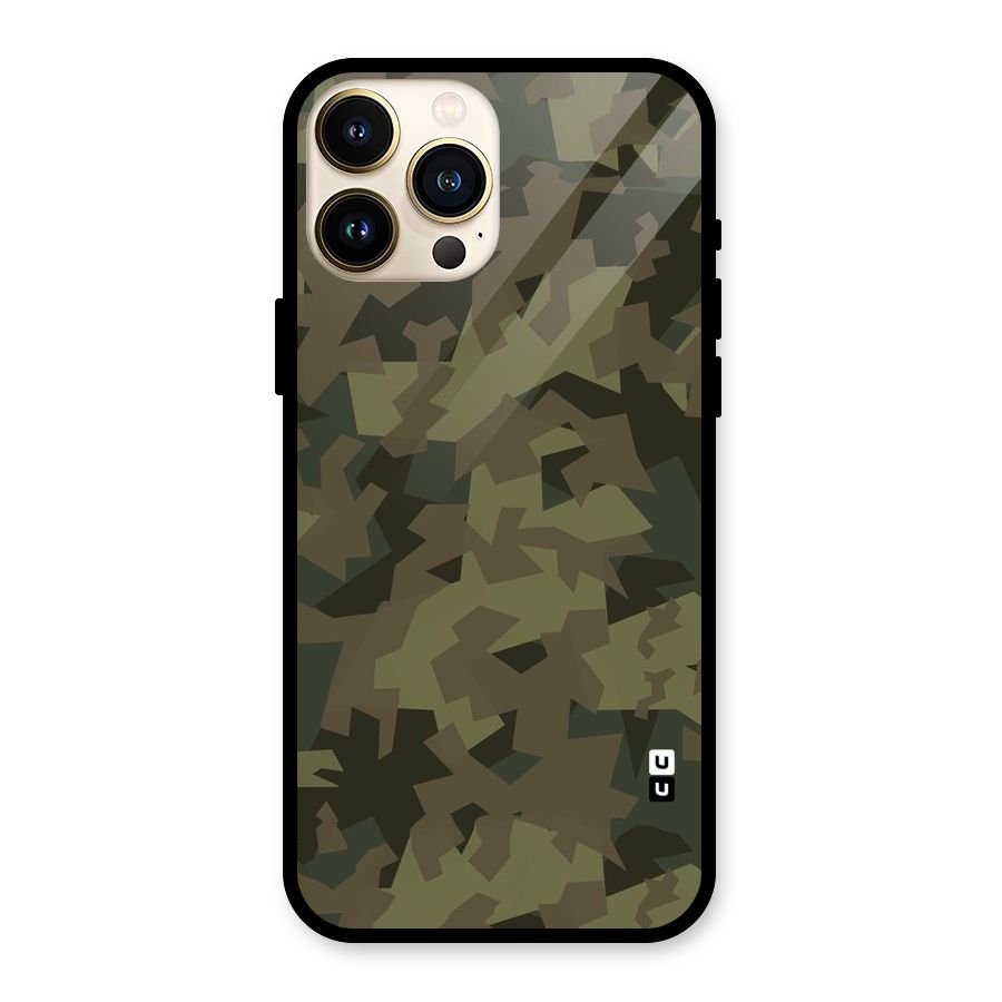 Army Abstract Glass Back Case for iPhone 13 Pro Max