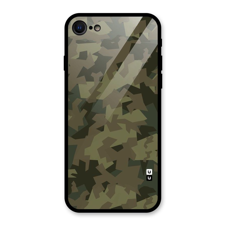 Army Abstract Glass Back Case for iPhone SE 2022