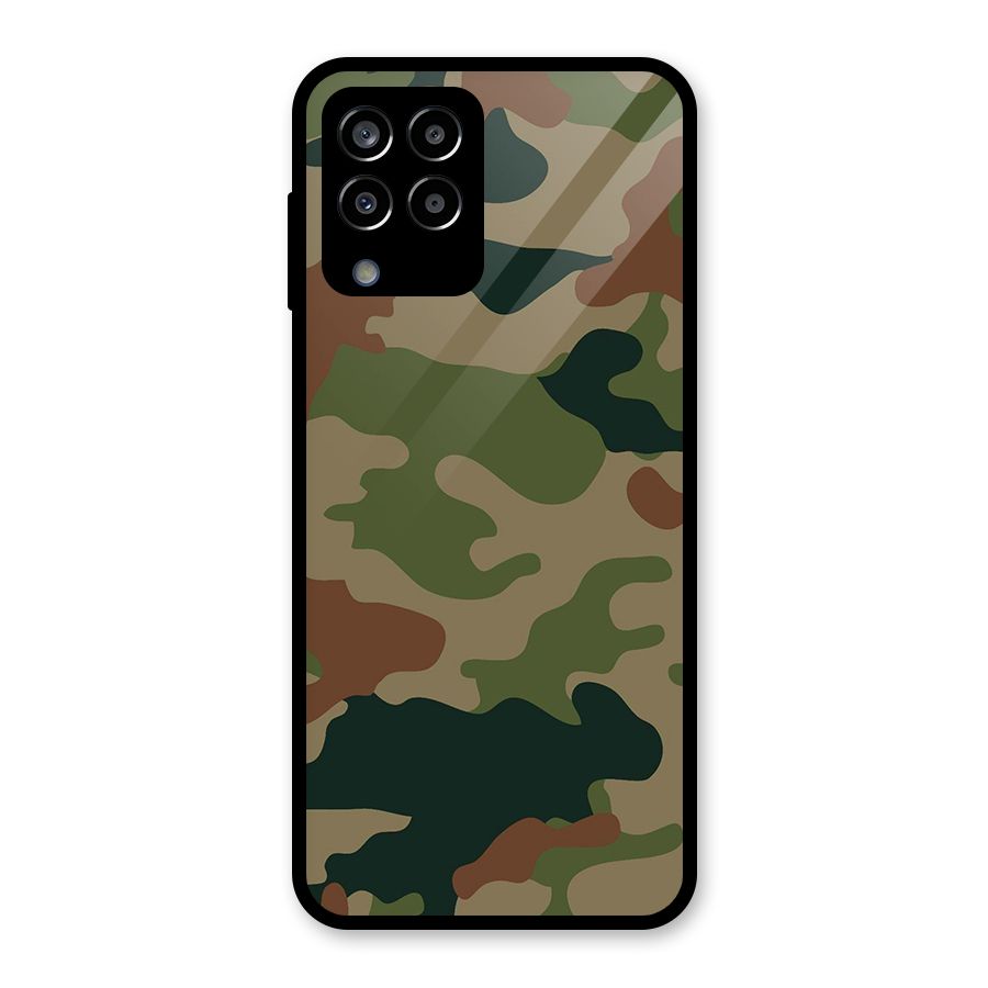 Army Camouflage Glass Back Case for Galaxy M33