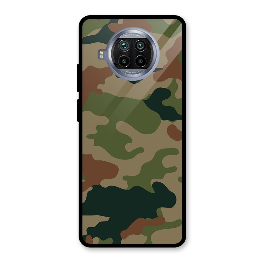 Army Camouflage Glass Back Case for Mi 10i
