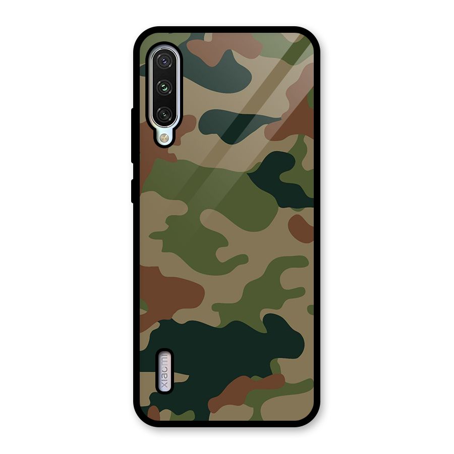 Army Camouflage Glass Back Case for Mi A3