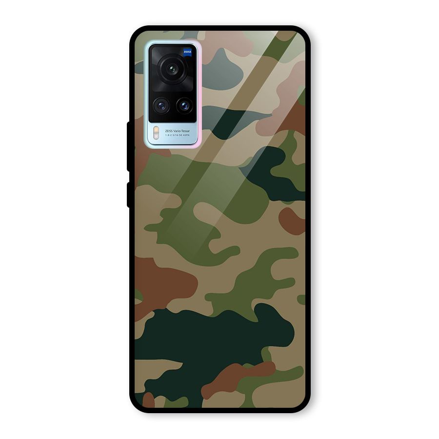Army Camouflage Glass Back Case for Vivo X60