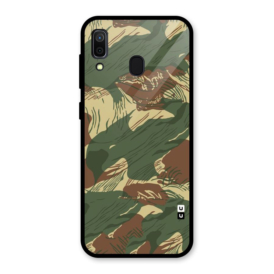 Army Design Glass Back Case for Galaxy A30
