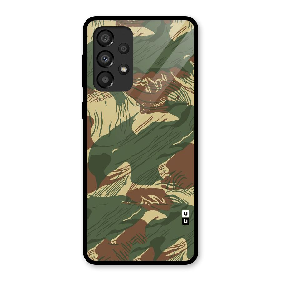 Army Design Glass Back Case for Galaxy A33 5G