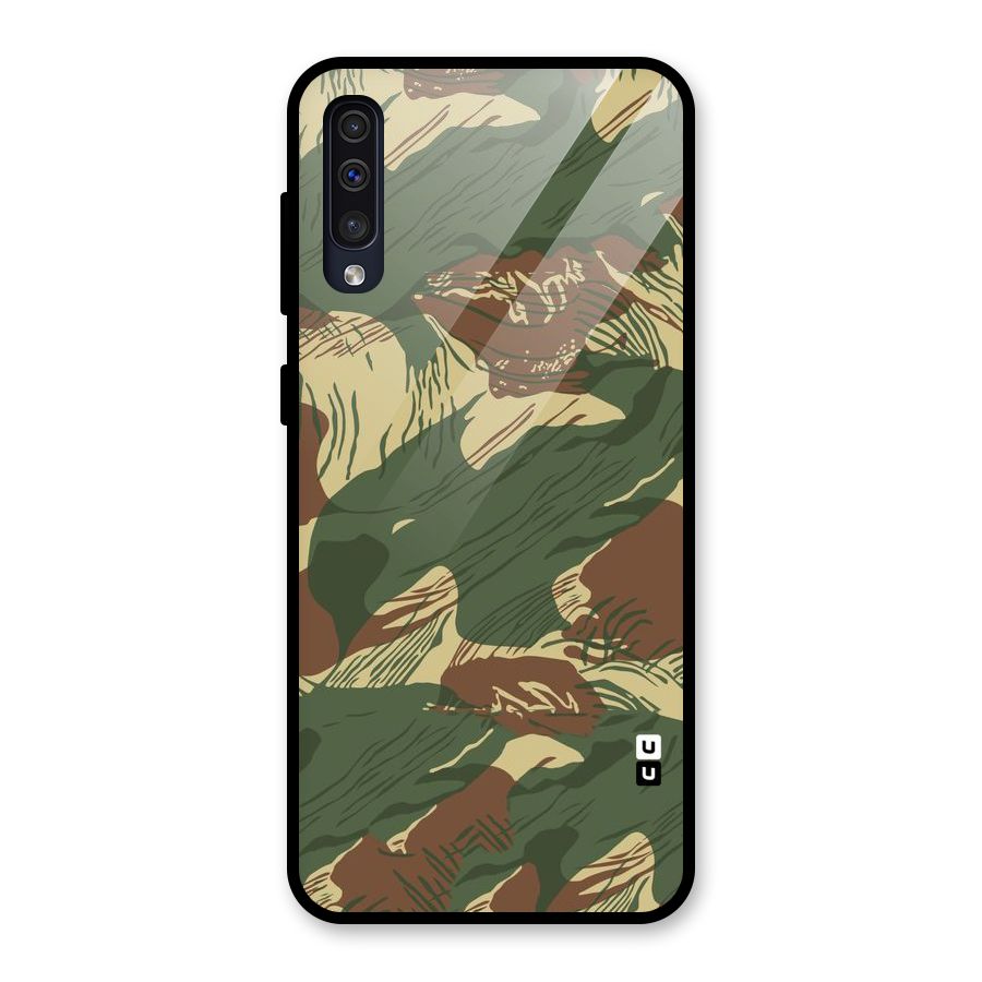 Army Design Glass Back Case for Galaxy A50