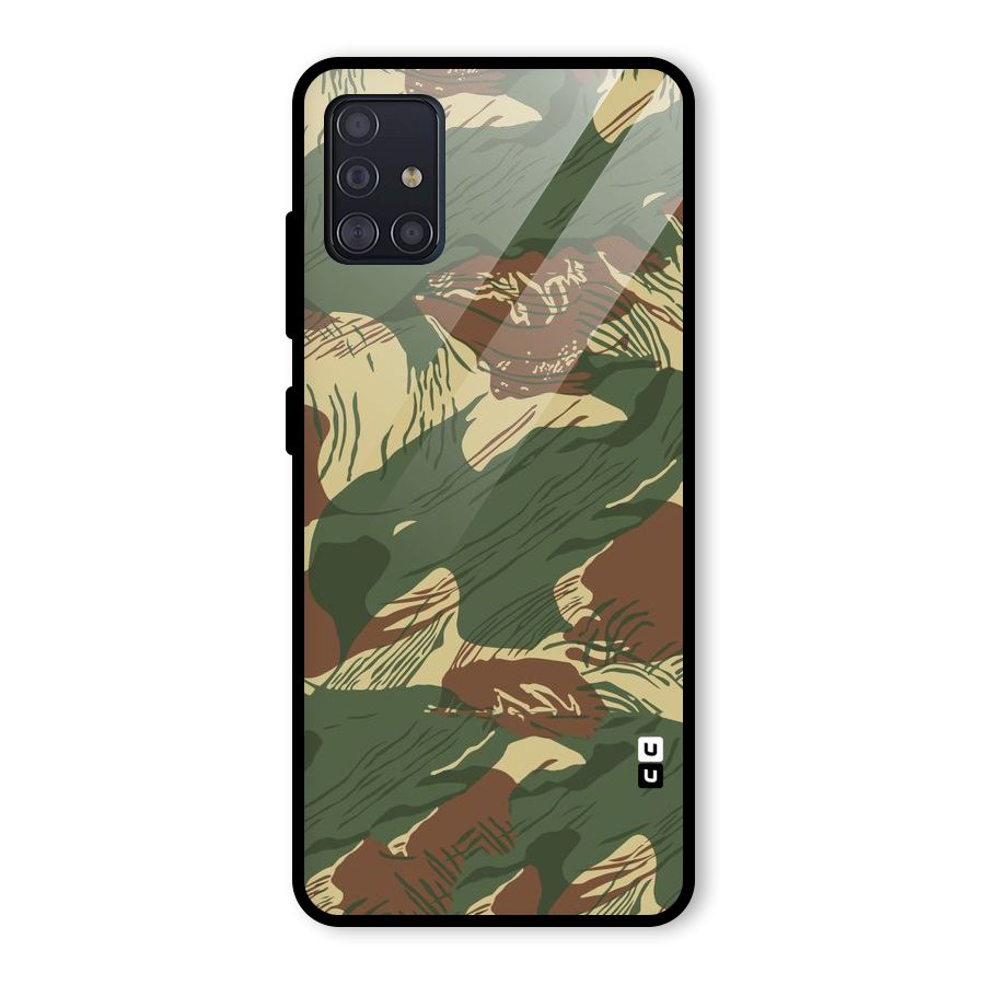 Army Design Glass Back Case for Galaxy A51