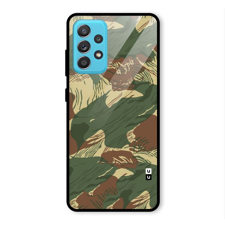 Army Design Glass Back Case for Galaxy A52