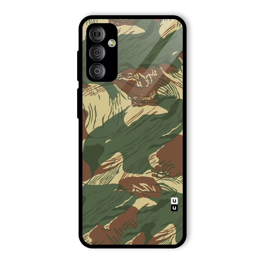 Army Design Glass Back Case for Galaxy F23