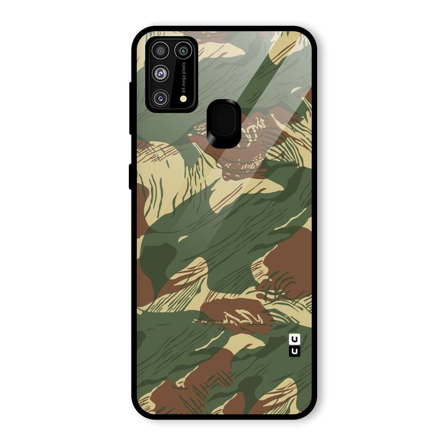 Army Design Glass Back Case for Galaxy F41
