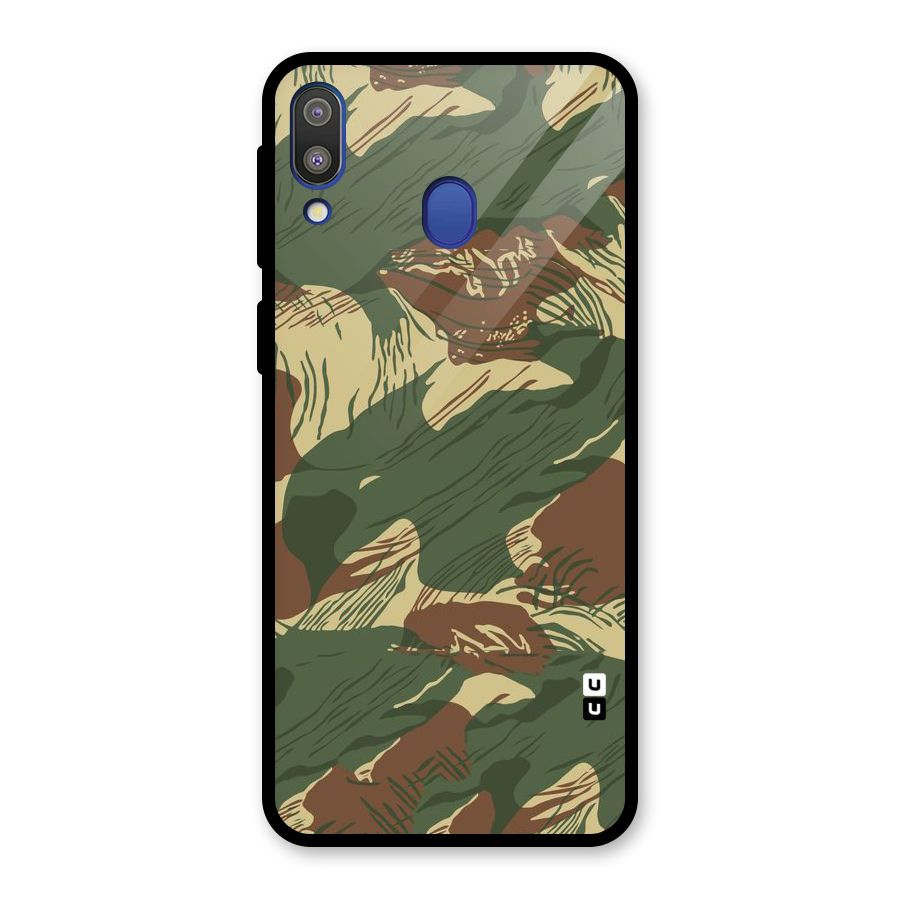 Army Design Glass Back Case for Galaxy M20