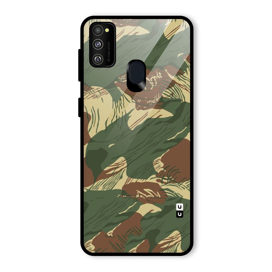 Army Design Glass Back Case for Galaxy M30s