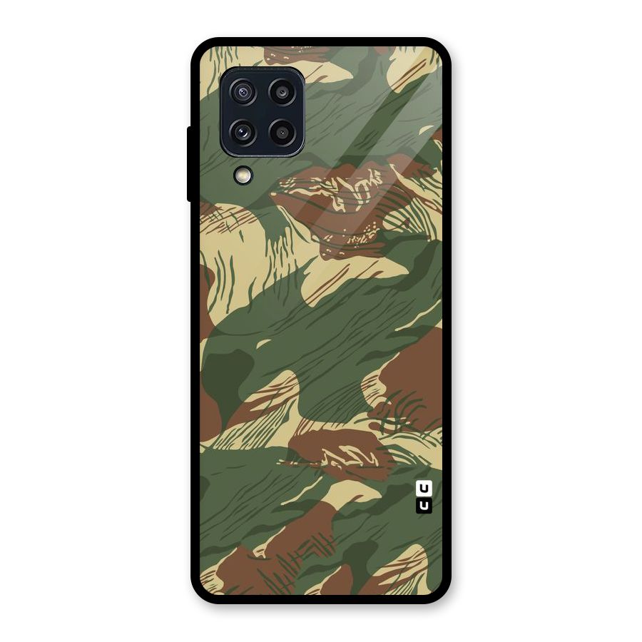 Army Design Glass Back Case for Galaxy M32