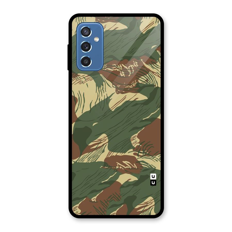 Army Design Glass Back Case for Galaxy M52 5G
