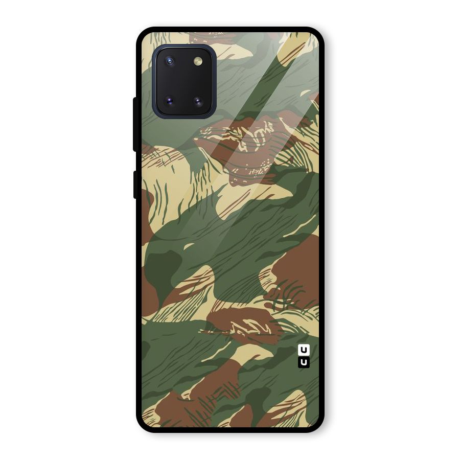 Army Design Glass Back Case for Galaxy Note 10 Lite