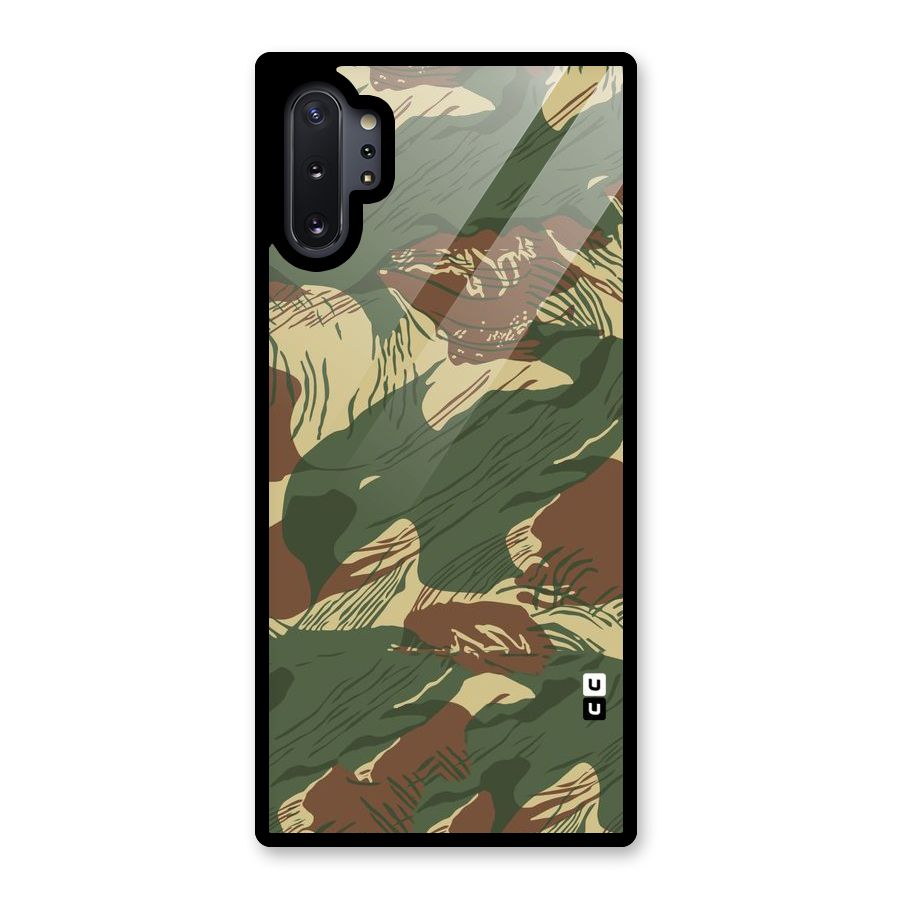 Army Design Glass Back Case for Galaxy Note 10 Plus