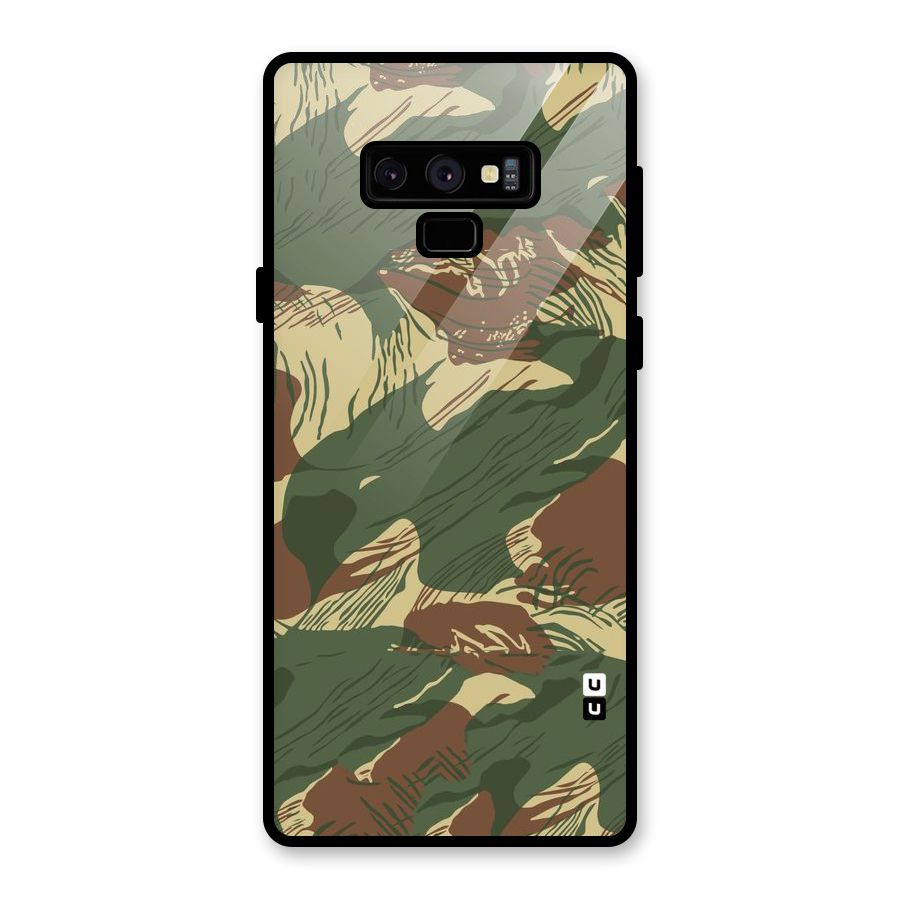 Army Design Glass Back Case for Galaxy Note 9