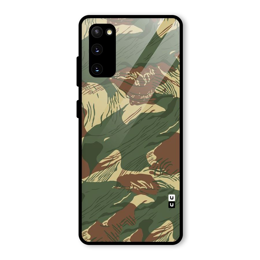 Army Design Glass Back Case for Galaxy S20 FE 5G