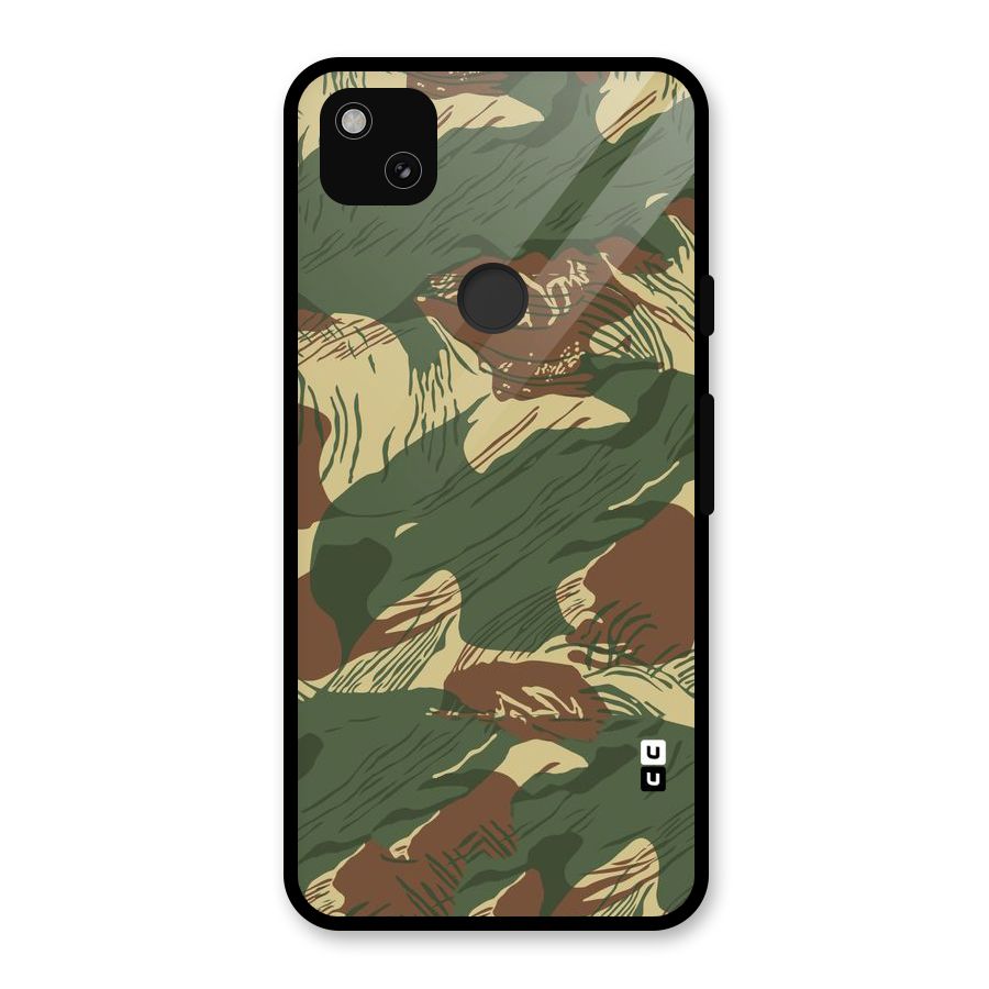 Army Design Glass Back Case for Google Pixel 4a