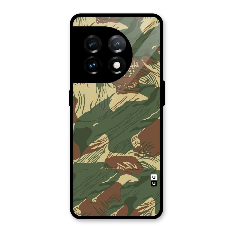 Army Design Glass Back Case for OnePlus 11