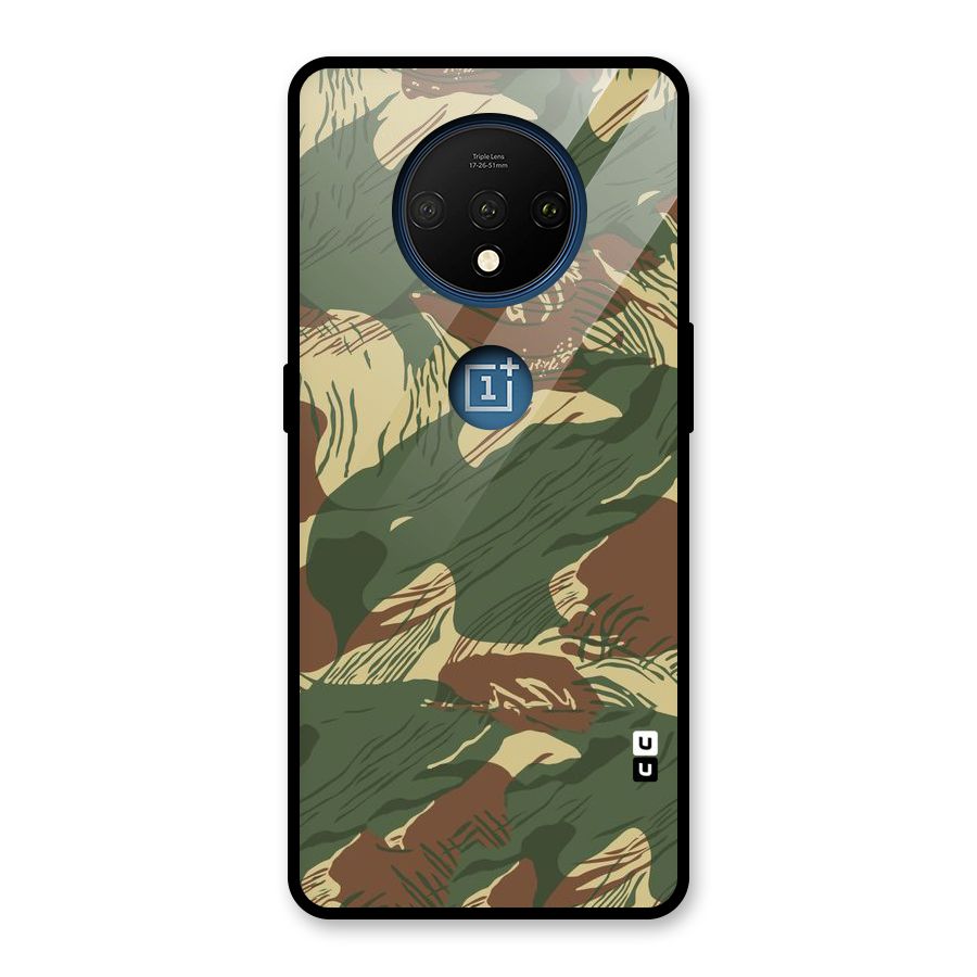 Army Design Glass Back Case for OnePlus 7T