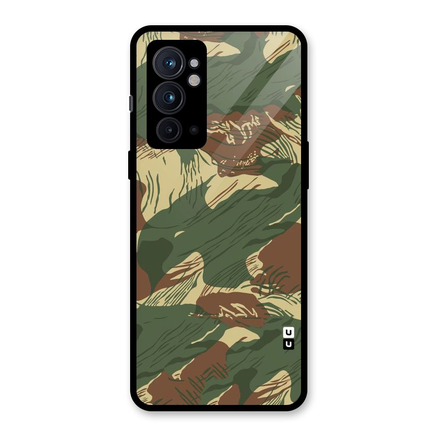 Army Design Glass Back Case for OnePlus 9RT 5G
