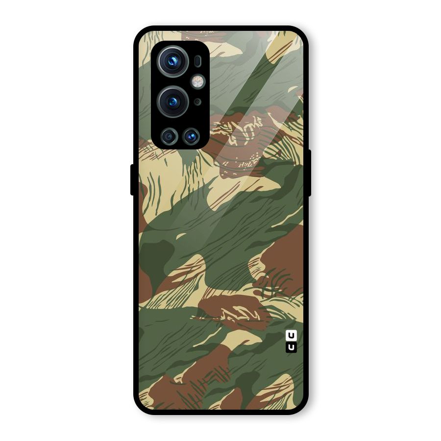 Army Design Glass Back Case for OnePlus 9 Pro