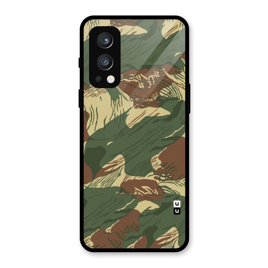 Army Design Glass Back Case for OnePlus Nord 2 5G