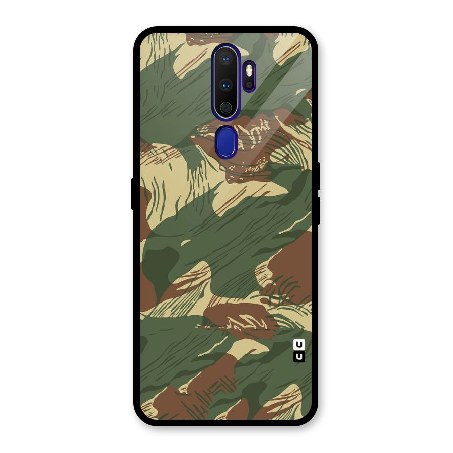 Army Design Glass Back Case for Oppo A9 (2020)