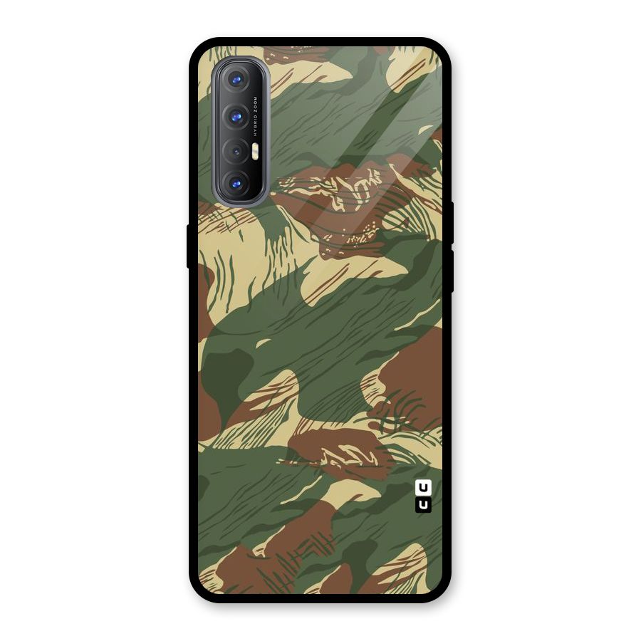 Army Design Glass Back Case for Oppo Reno3 Pro
