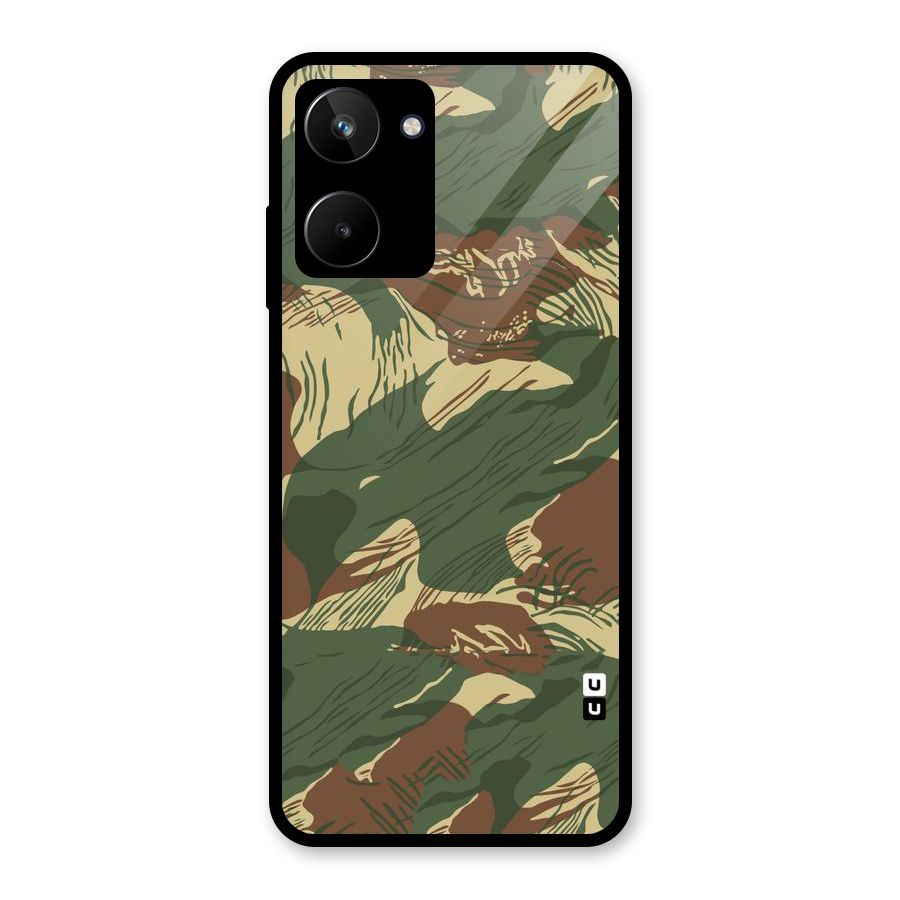 Army Design Glass Back Case for Realme 10