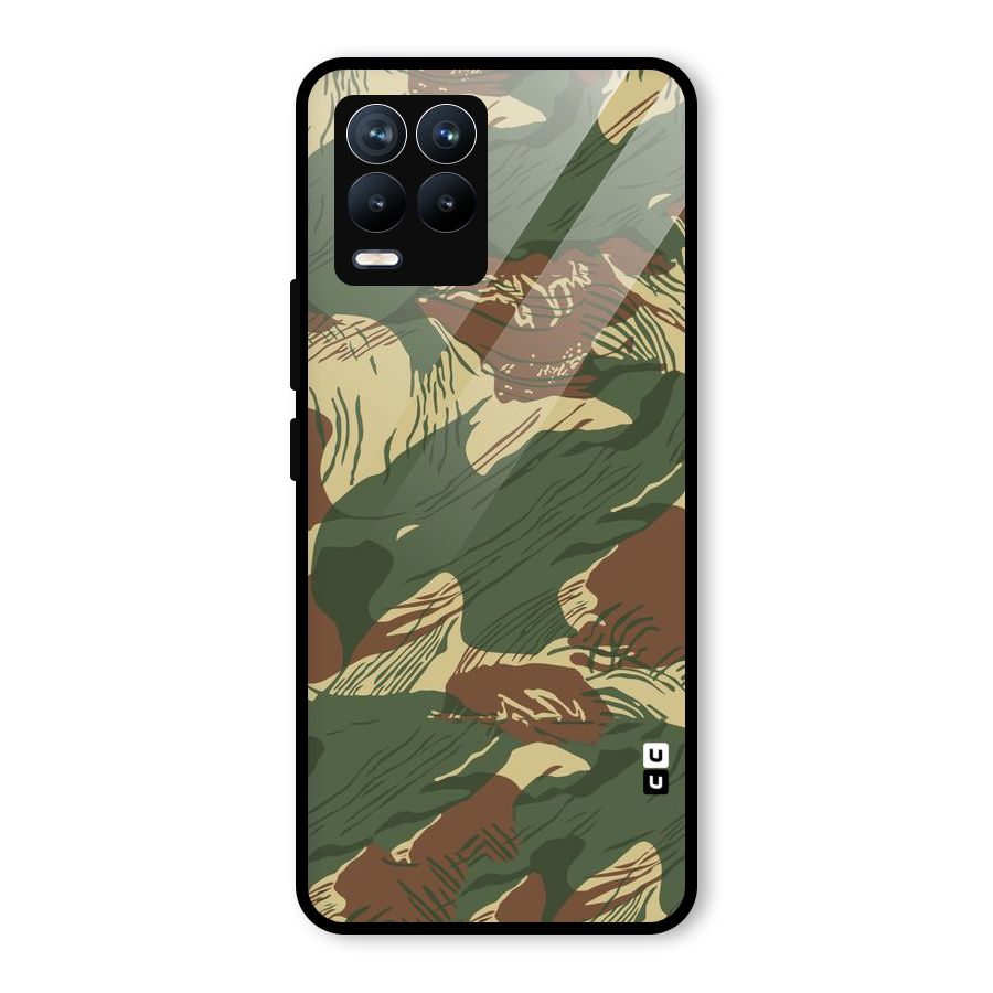 Army Design Glass Back Case for Realme 8