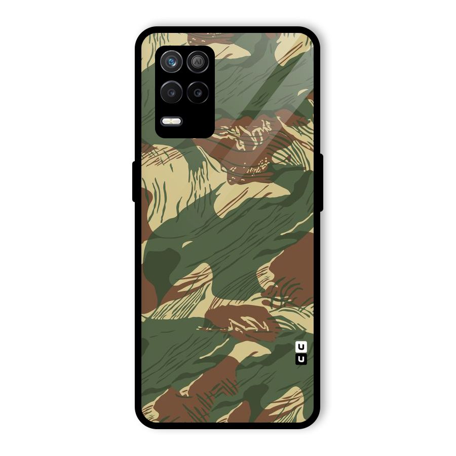 Army Design Glass Back Case for Realme 8 5G