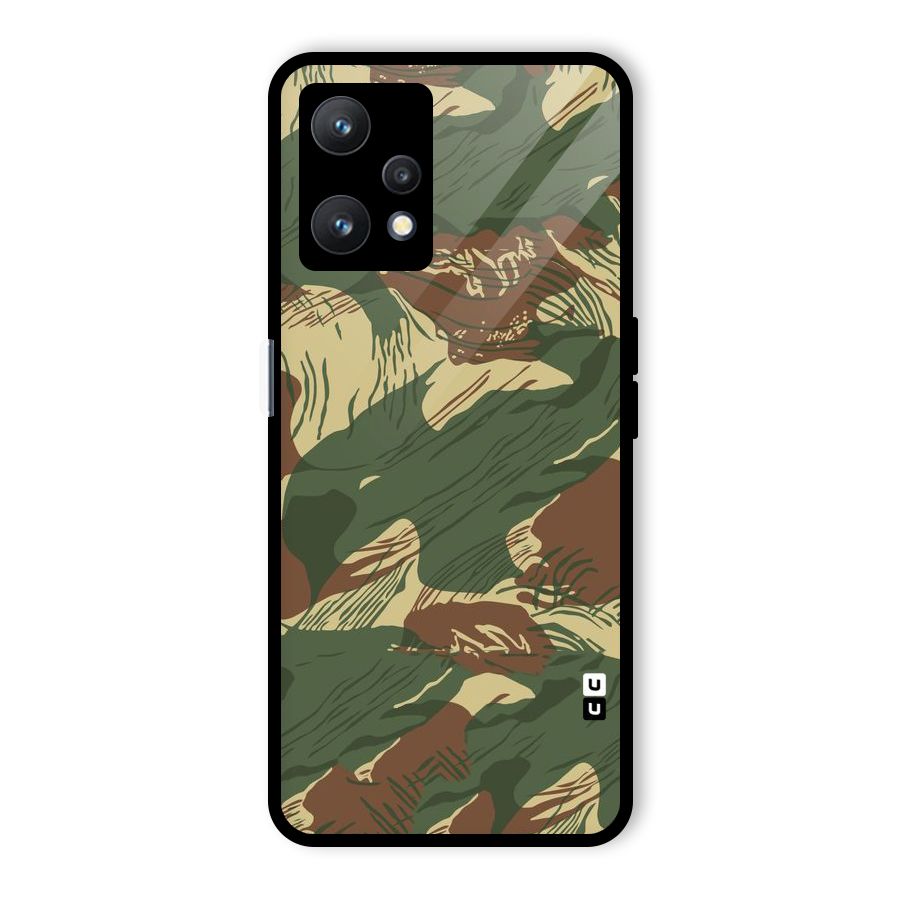 Army Design Glass Back Case for Realme 9 Pro 5G