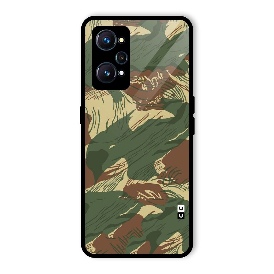 Army Design Glass Back Case for Realme GT 2