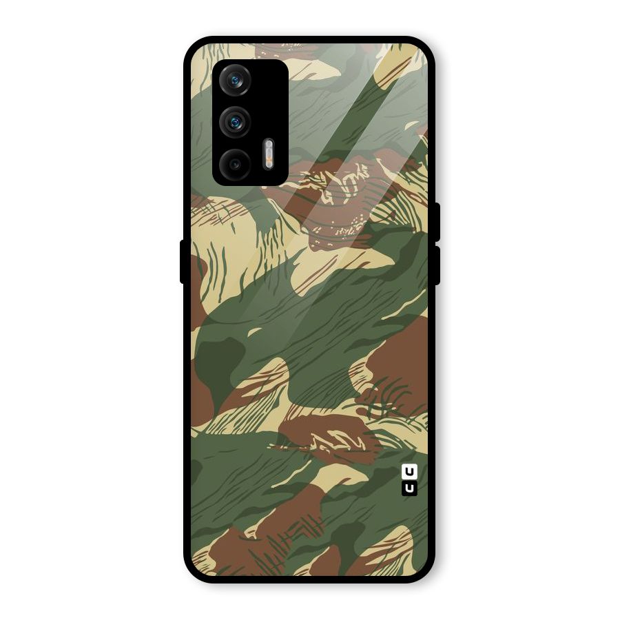 Army Design Glass Back Case for Realme GT 5G