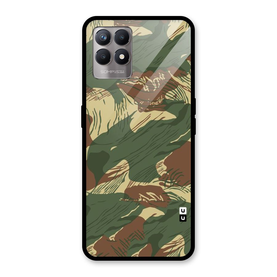 Army Design Glass Back Case for Realme Narzo 50